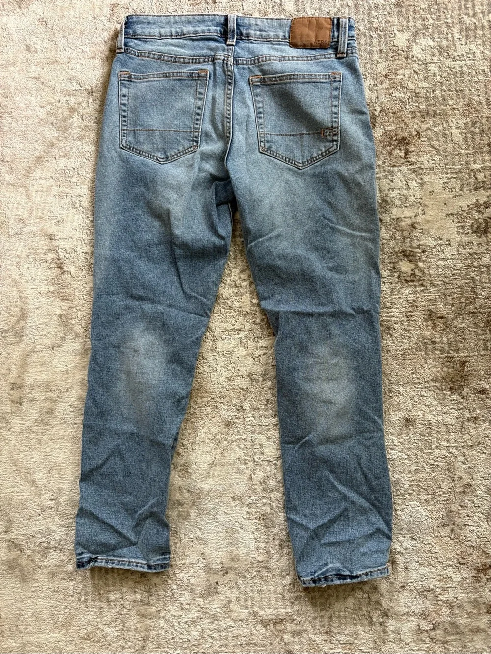 Aeropostale Women's Light Blue Distressed Boyfriend Jeans